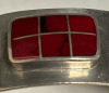 925 Sterling Silver Mexico Red Jasper Art Deco Styling Statement Open Cuff Bracelet - 5