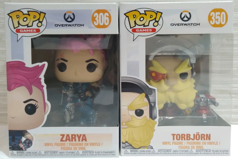 2 New Funko Pop! Overwatch 306, 350 Zarya, Torbjorn Vinyl Figures