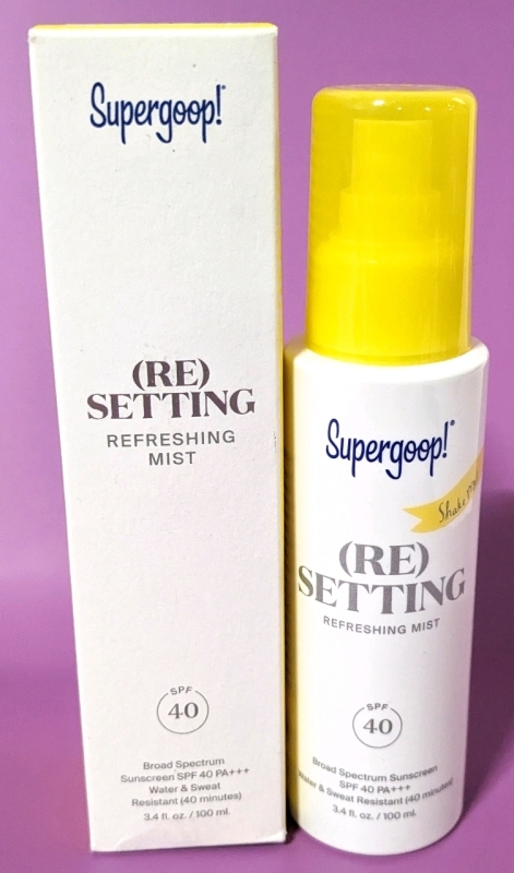 New Supergoop! (Re)Setting Spray Refreshing Mist w SPF 40 (100ml)