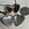 Two 925 Sterling Heart Locket Necklaces - 2