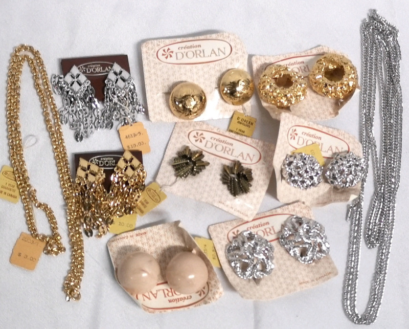 10 Piece Jewelry Lot - D'Orlan Necklaces & Earrings