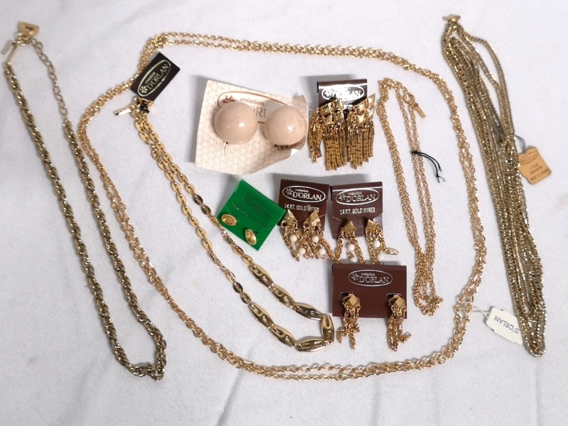 11 Vintage D'Orlan Jewelry lot - Necklaces & Earrings