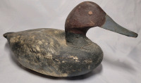 Vintage Hand Carved Wood Duck Decoy , 13.5" long