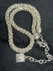 Anne Klein Signed Tubular Pave CZ Collar Necklace 14 - 17 Inch - 6