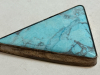 Large 925 Sterling Blue Triangle Turquoise with Druzy Pendant - 5