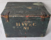 Antique J.J. Melchers wz. Schiedam Holland Gin Box . Leather straps for lid are not attached . Measures 15"×11"×12" - 5