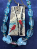 Art Of ESA Cardinal Necklace & Sky Blue Glass Bead Necklace