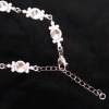 Gorgeous Rhinestone 3 Drop Faceted Oval Modern Necklace Approximately 15" With an 2" Extender & Lobster Clasp - 4