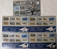 Sealed Canada Stamp Lot Contains 4 1981 Endangered Wildlife In Canada Sets & 1999 Birds Of Canada Set