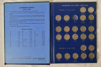 1922 - 1968 Canadian 5 Cent Nickels in Blue Book . Includes 1926 Near 6 Nickel . All Coins in Correct Slot , 48 Coins