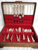 17 piece Birks Regency Plate Flatware in Wooden Case