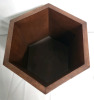 Wooden Canadian Postal Stamps Waste Basket - 10" Tall - 5