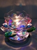 Multi-Coloured Electric Glass Lotus Flower Light / Fragrance Warmer - Working - 2