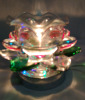 Multi-Coloured Electric Glass Lotus Flower Light / Fragrance Warmer - Working - 3