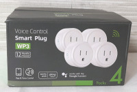 New 4-Pack Voice Control Smart Plugs Compatible with Alexa and Google Assistant