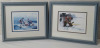 Framed Hockey Prints 12"×14" "The Guardian" & "He Shoots" . Both Signed by Artist