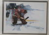 Framed Hockey Prints 12"×14" "The Guardian" & "He Shoots" . Both Signed by Artist - 2