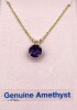 10KT Yellow Gold Natural Amethyst (1.5ct) Pendant With Gold Plated Sterling Silver Chain, W/A $340.00. Amethyst is the birthstone for February. - 2