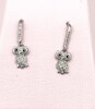 Fashion Jewellery Dangling Owl CZ Drop Earrings - 2