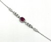 Sterling Silver Natural Enhanced Ruby (1.5ct) with CZ (0.70ct) Bracelet, W/A $900.00. Ruby is the birthstone for July. - 4