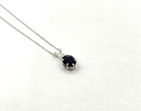 Sterling Silver Natural Iolite (1ct) Pendant With Sterling Silver Chain, Retail $300.00.