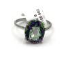 Sterling Silver Natural Mystic Quartz (5ct) Ring, Size 8, W/A $370.00.