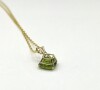 10KT Yellow Gold Natural Peridot (1.7ct) Pendant With Gold Plated Sterling Silver Chain, W/A $425.00. Peridot is the birthstone for August. - 2