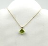 10KT Yellow Gold Natural Peridot (1.7ct) Pendant With Gold Plated Sterling Silver Chain, W/A $425.00. Peridot is the birthstone for August. - 3