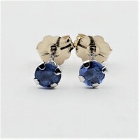 10KT White Gold Natural Blue Sapphire (0.28ct) Earrings, W/A $480.00. Sapphire is the birthstone for September.