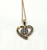 Sterling Silver Rose Plated CZ (1.5ct) Heart Shape Set of Earring and Necklace, W/A $780.00. - 4