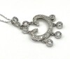 Art Deco Style CZ Pendant With Sterling Silver Chain, Retail $450.00. - 3