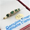 10KT Yellow and White Gold Natural Emerald (0.25ct) with Diamonds (0.03ct) Ring, Size 6, W/A $1085.00. Emerald is the birthstone for May. - 5