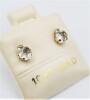 10KT Yellow Gold Natural Aquamarine (0.44ct) with CZ (0.12ct) Earrings, W/A $335.00. Aquamarine is the birthstone for March.