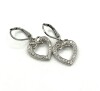 Fashion Jewellery Silver Plated CZ Heart Shape Earrings, Retail $300.00. - 2