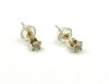 14KT Yellow Gold Natural White Zircon (0.50ct) Earrings, W/A $460.00. - 3