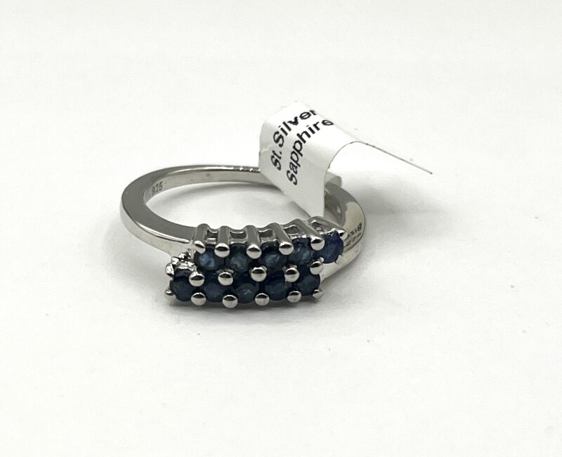 Sterling Silver Natural Blue Sapphire (0.80ct) Ring, Size 7. W/A $600.00 Sapphire is the birthstone for September.