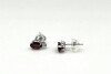 10KT White Gold Natural Garnet (1ct) With Natural Moonstone (0.08ct) Earrings, W/A $485.00. Garnet is the birthstone for January. - 3