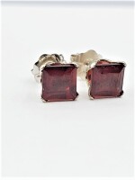 14KT Yellow Gold Natural Garnet (1.44ct) Stud Earrings, W/A $425.00. Garnet is the birthstone for January.