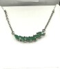 Sterling Silver Natural Emerald (0.60ct) Necklace, W/A $500.00. Emerald is the birthstone for May. - 2