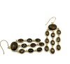 Gold Plated Sterling Silver Natural Smoky Quartz (23ct) Drop Style Earrings, W/A $835.00.