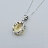 Sterling Silver Natural Citrine (4ct) Pendant With Sterling Silver Chain. W/A $680.00 Citrine is the birthstone for November. - 2