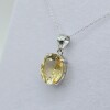 Sterling Silver Natural Citrine (4ct) Pendant With Sterling Silver Chain. W/A $680.00 Citrine is the birthstone for November. - 3