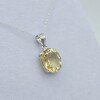 Sterling Silver Natural Citrine (4ct) Pendant With Sterling Silver Chain. W/A $680.00 Citrine is the birthstone for November. - 4