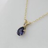 10KT Yellow Gold Natural Iolite (0.50ct) and Natural Moonstone (0.04ct) with Gold Plated Sterling Silver Chain, W/A $600.00. - 3