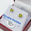 Sterling Silver Natural Peridot (0.70ct) Earrings, W/A $225.00. Peridot is the birthstone for August. - 2