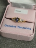 Gold Plated Sterling Silver Natural Tanzanite (0.55ct) With Natural White Sapphire (0.05ct) Ring, Size 7, W/A $540.00. Tanzanite is the birthstone for December. - 5