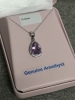 Sterling Silver Natural Amethyst (2.85ct) and CZ (0.25ct) Pendant With Sterling Silver Chain, W/A $830.00. - 5