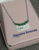 Sterling Silver Natural Emerald (0.60ct) Necklace, W/A $500.00. Emerald is the birthstone for May. - 4