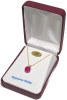 10KT Yellow Gold Natural Enhanced Ruby (2.65ct) Round Pendant With Gold Plated Sterling Silver Chain, W/A $870.00. Ruby is the birthstone for July. - 8