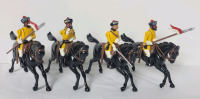 Metal Toy Soldiers " 1st Duke of York's Own Lancers (Skinners Horse) " . Four (4) Figures , Free Standing , 54mm